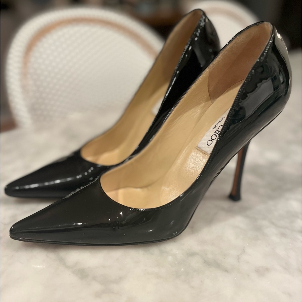 Jimmy Choo Paten Leather Heels - Picture 1 of 3